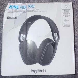 New Open Box Logitech Zone Vibe 100 Wireless Headphones